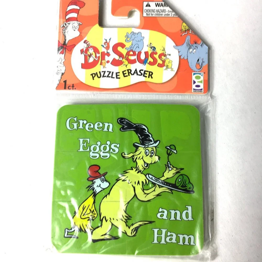 Dr. Seuss 6 pc Puzzle Eraser -  Bundle of 4 Pkg - (24 Pc. Total ) NWT NOS